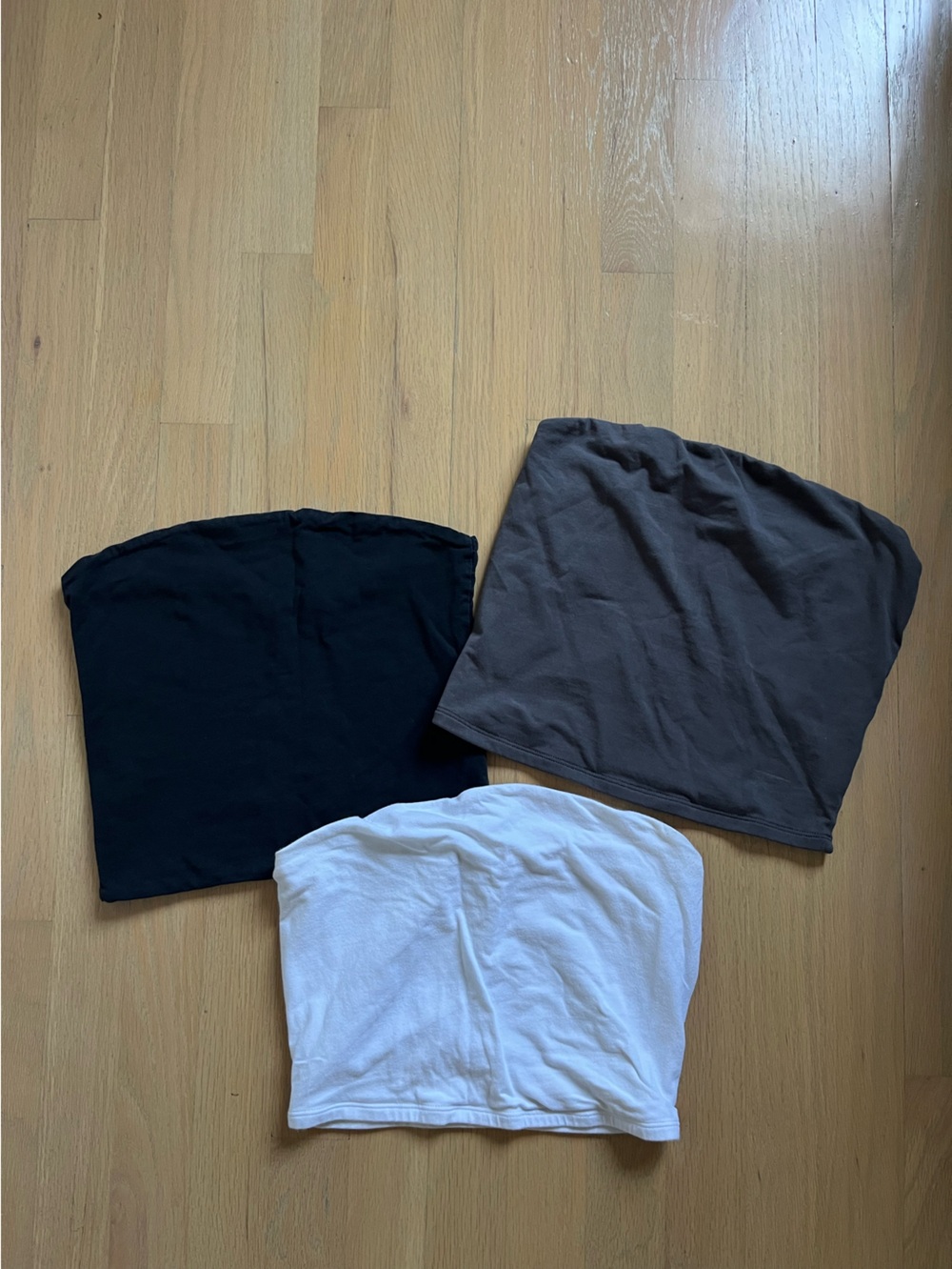 BRANDY MELVILLE and GARAGE tube top bundle - Black, Gray, White